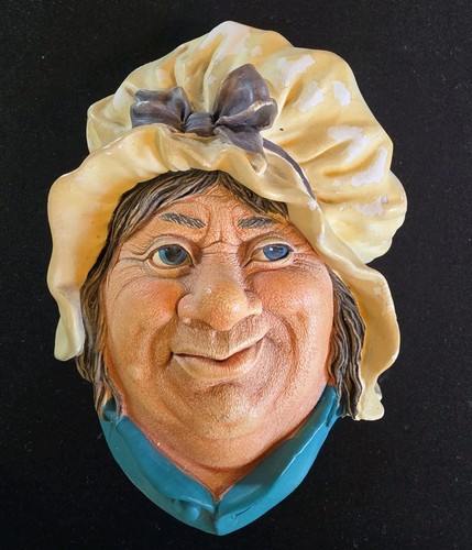 Bossons chalkware faces heads - bossons,